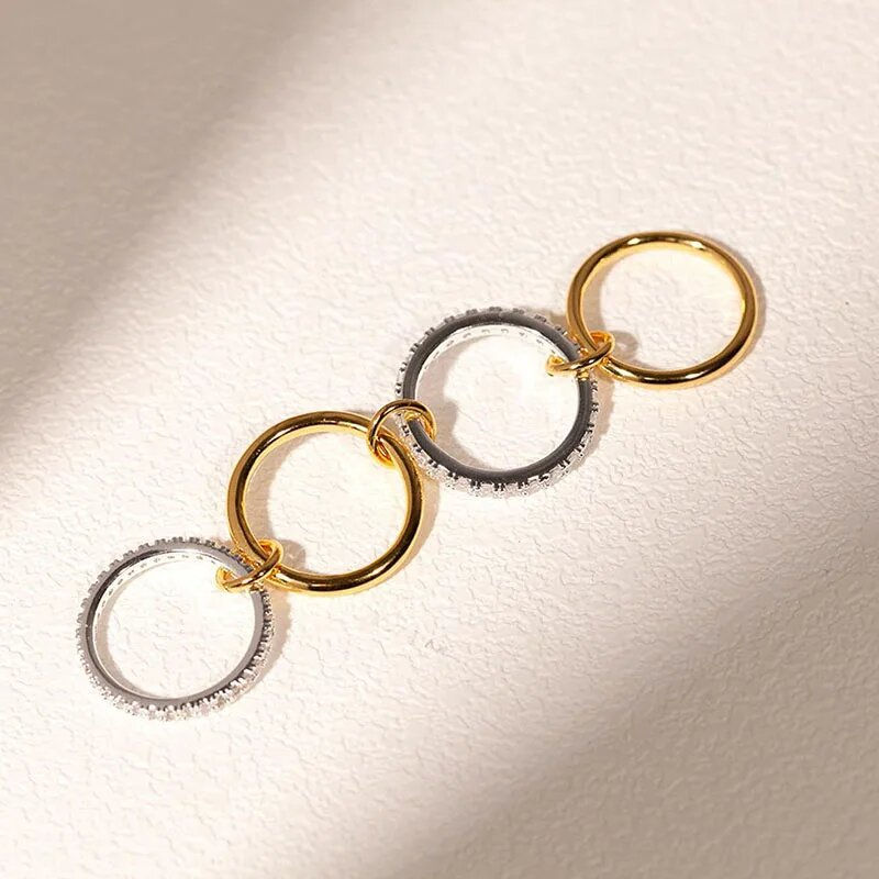Anillo de acero inoxidable bicolor
