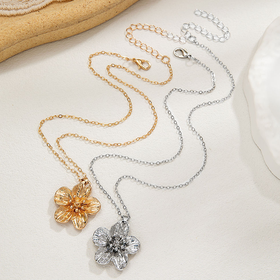 Thumbnail: Elegant Floral Pendant Necklace