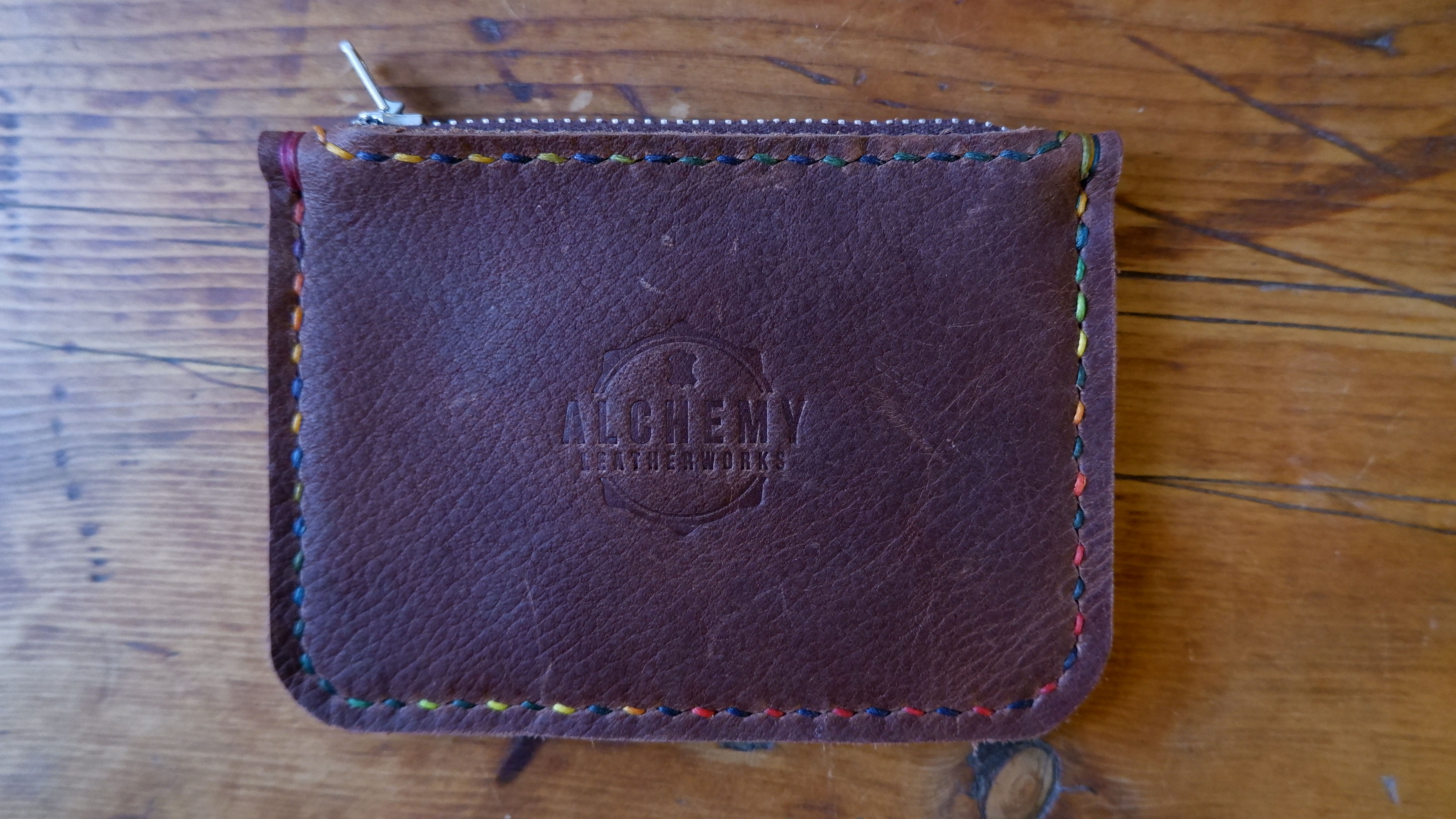 Ready to Post - Rustic zip purse with rear card slot