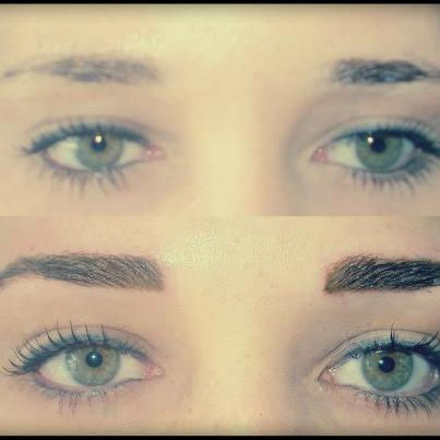 antes/depois sobrancelhas por Sandra