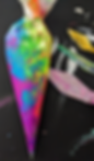 piping bag of paint next to pallet knifes