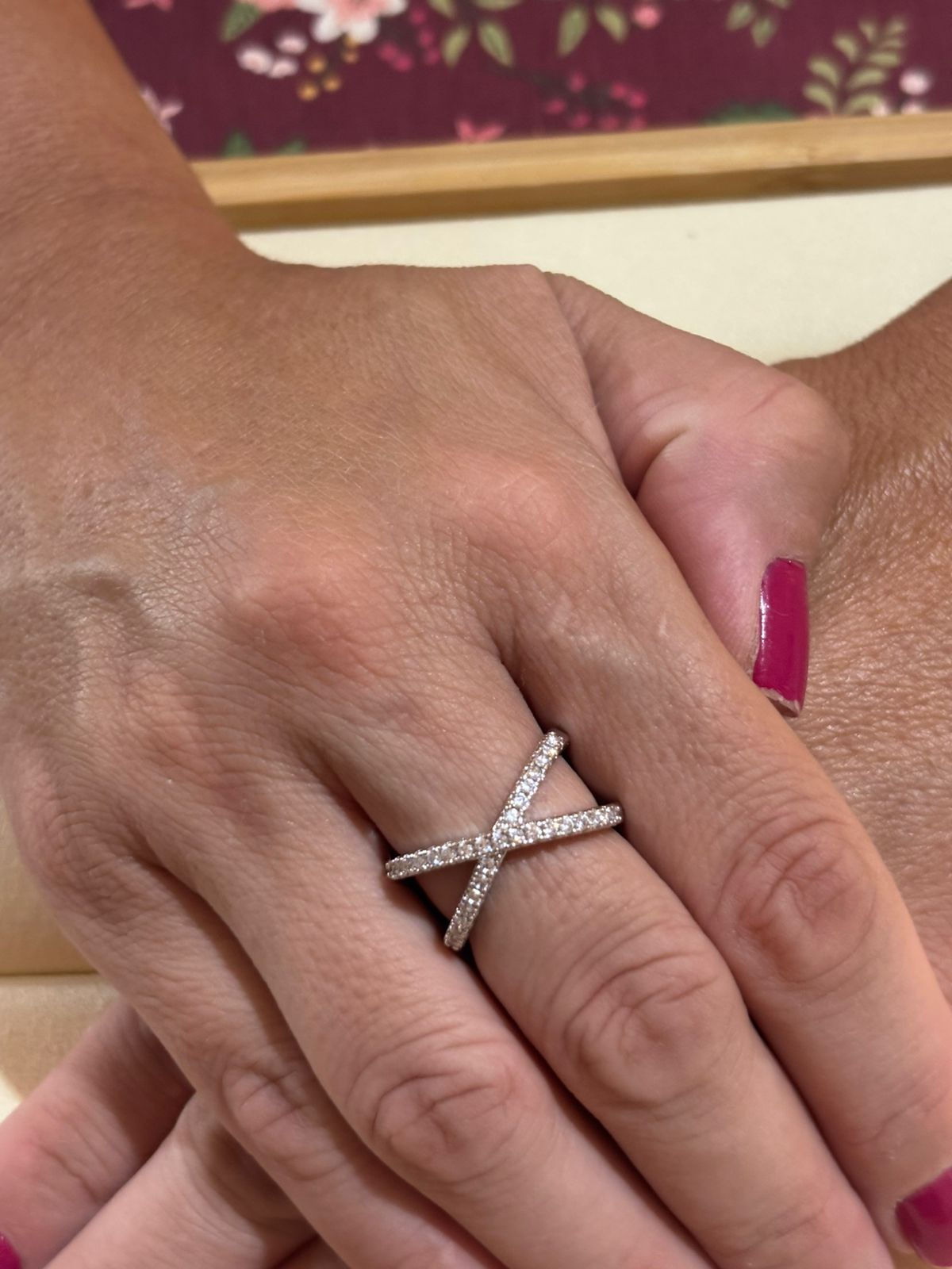 Anel Cruzado Zircônia