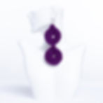 Purple Double Up Crochet Earrings