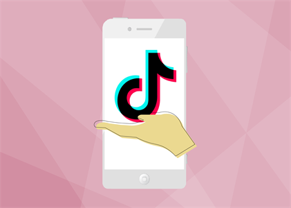 hand holding tiktok note logo over phone pink background nonprofit