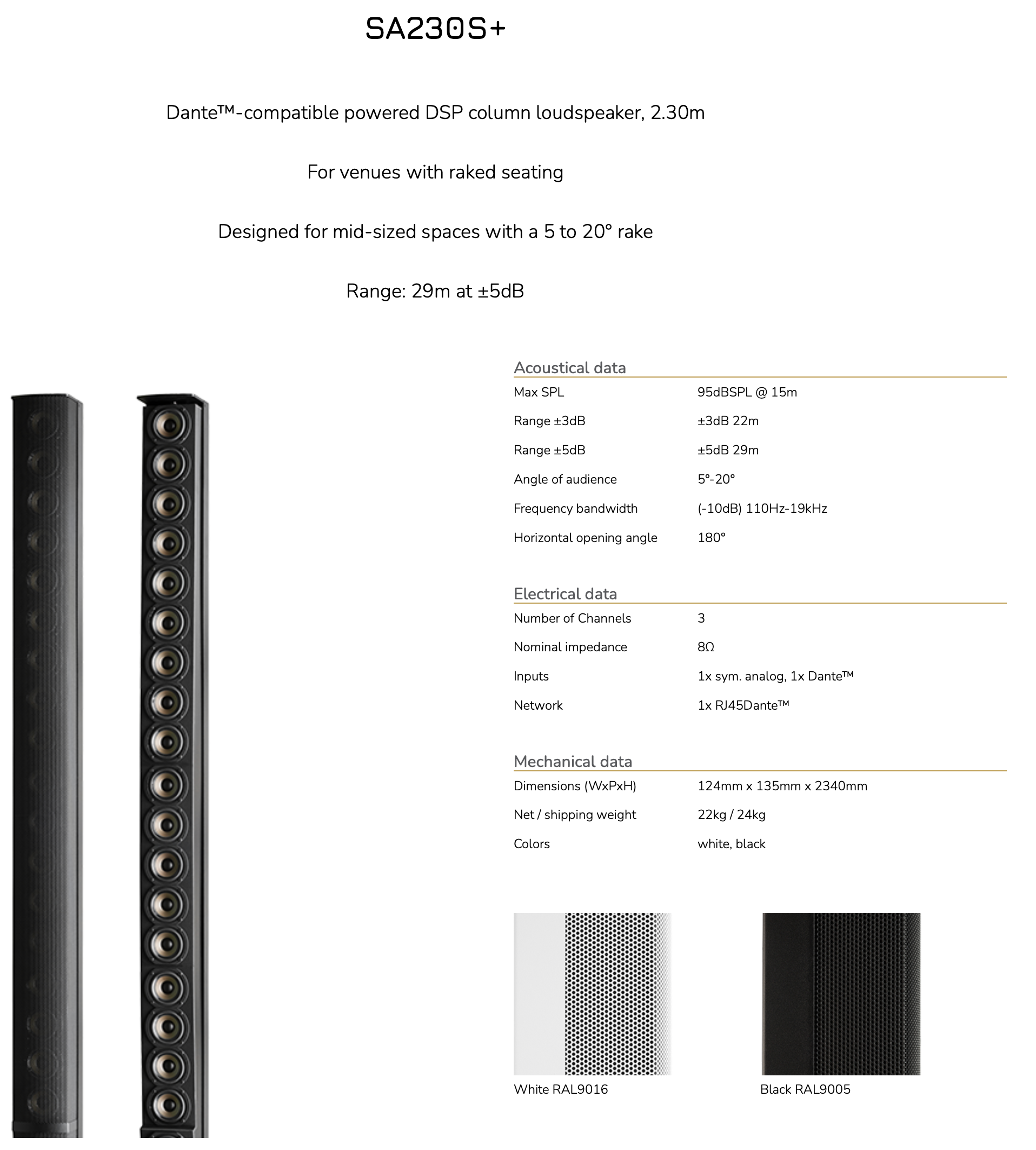 SA230S+ ACTIVE AUDIO