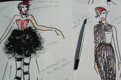 Costume design for Aginica and Toda