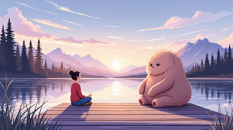 The "monster" is present...again-Choosing to sit with it rather than struggling with it