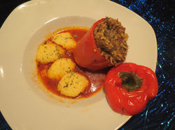 Stuffed pepper - mushroom vegetarian