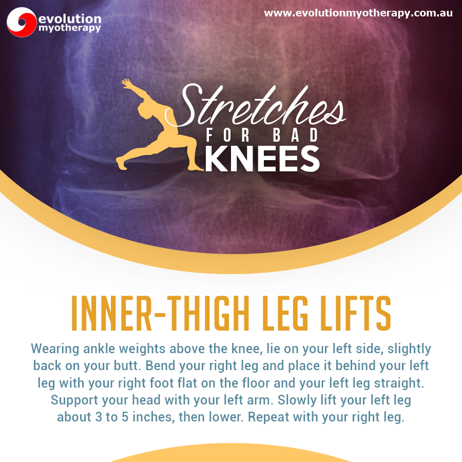 Stretches For Bad Knees: Inner-Thigh Leg Lifts