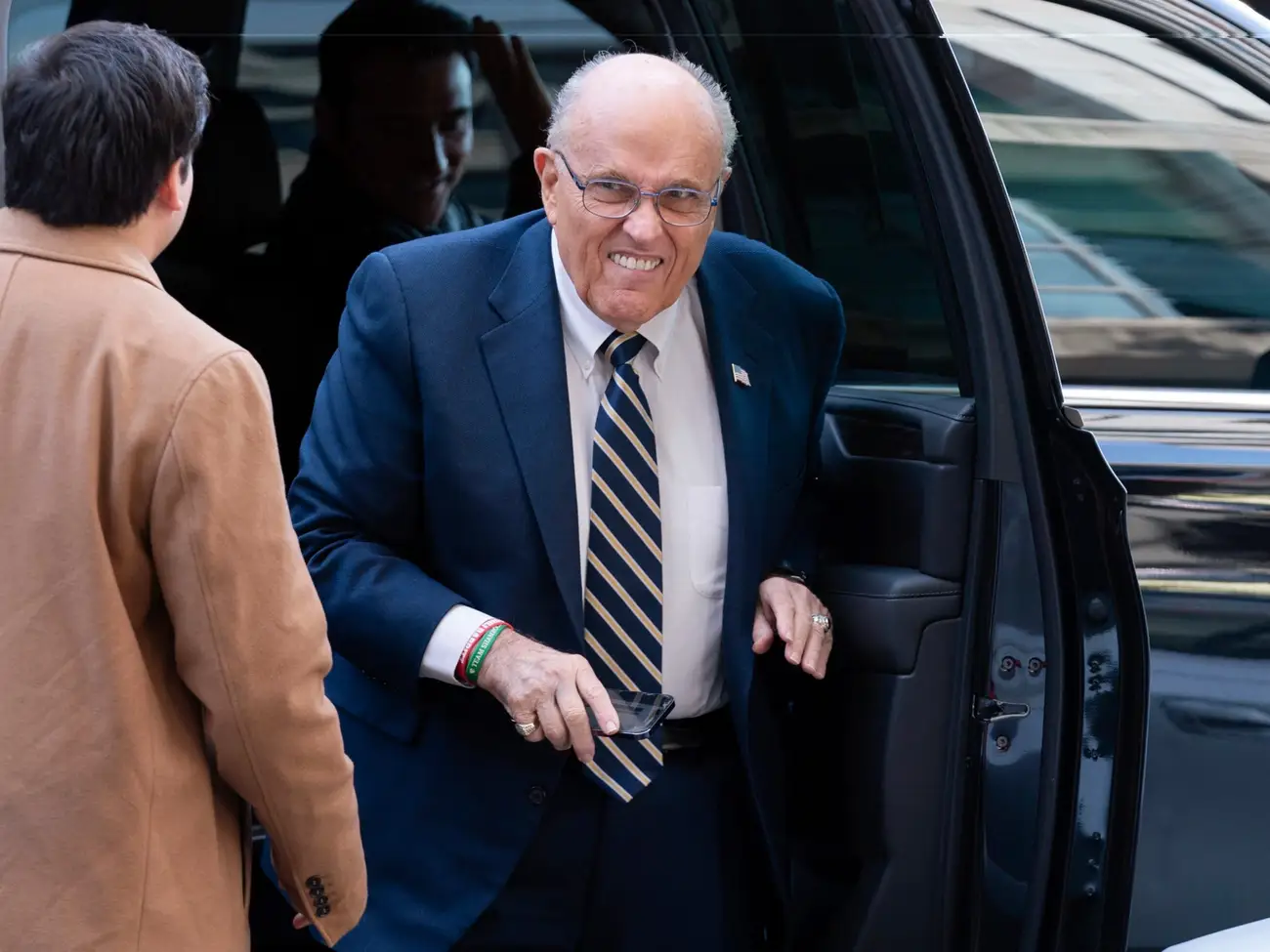 Former Mayor of New York Rudy Giuliani arrives at the federal courthouse in Washington. AP Photo/Jose Luis Magana