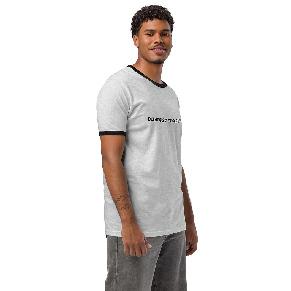 Thumbnail: Defenders of Democracy Ringer T-Shirt (Unisex)