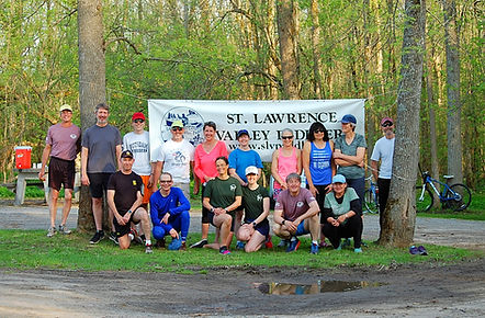 Paddlers and runners gather for the May 2018 duathlon