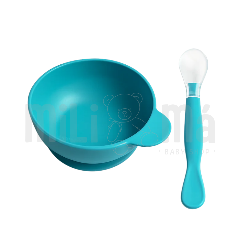 Bowl  para bebé con Cuchara y Cuchara Doble Punta