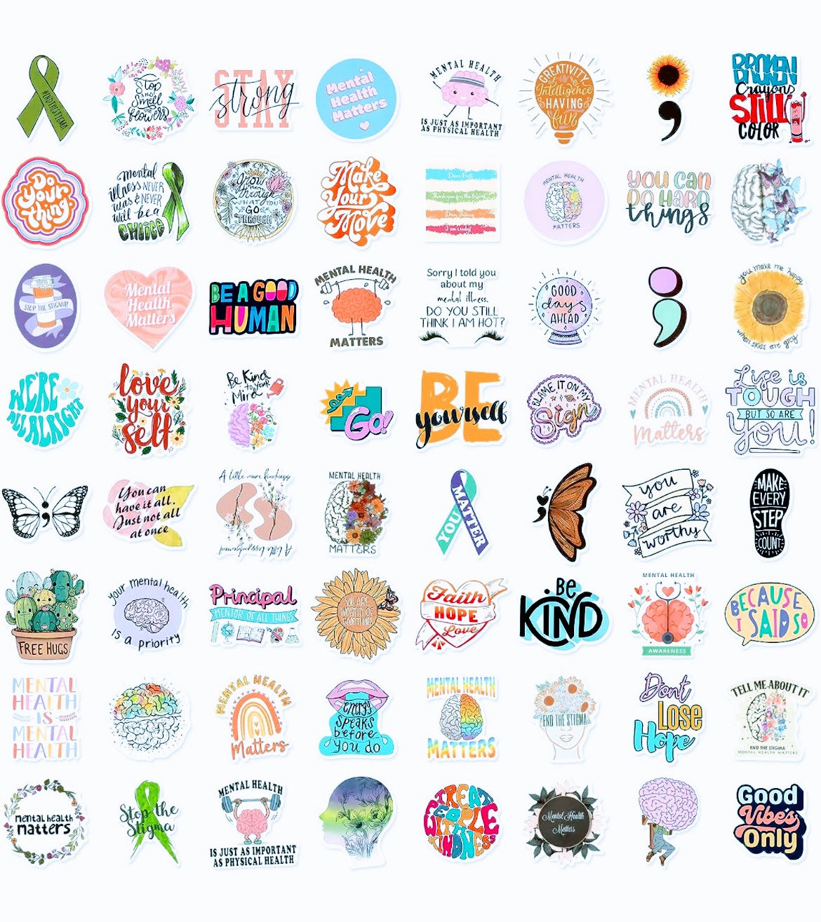 Mental Health Assorted Stickers