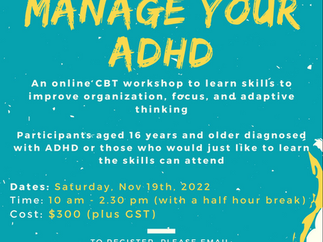 Upcoming Group facilitated by Dr. Jasmine Irani, RCC
