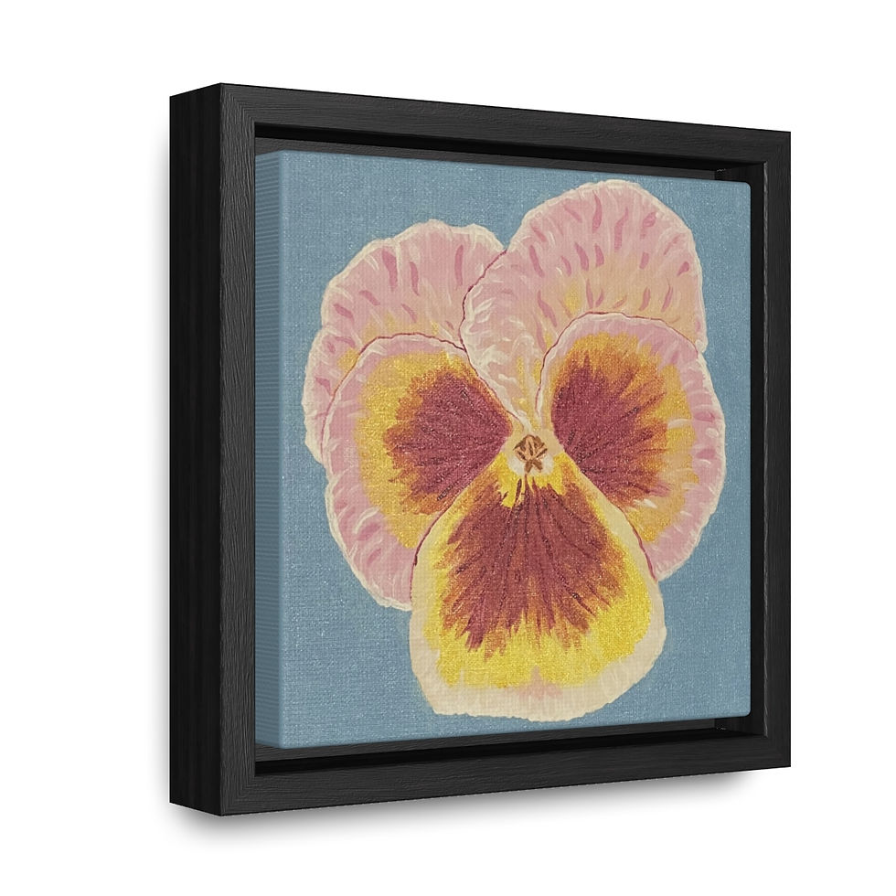 Thumbnail: Pansy Variant 1 Gallery Canvas Wraps, Square Frame