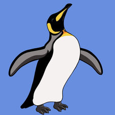 Emperor Penguin, animal, zoo, ice, illustration, art, Emma Martinez- Middlesbrough