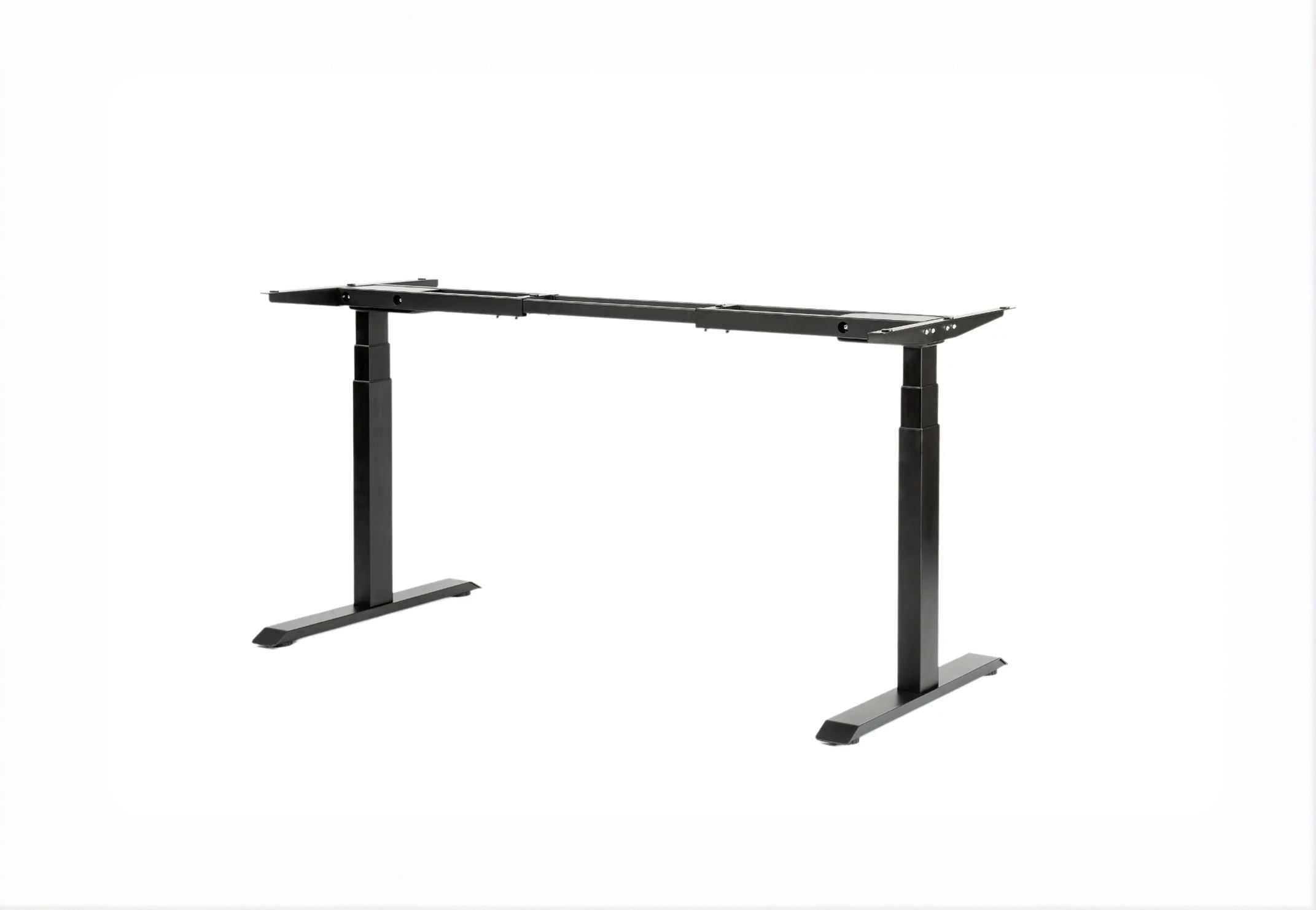 black Standing Desk Frame Volta with 3-stage dual motor lifting columns and digital memory controller with USB charging