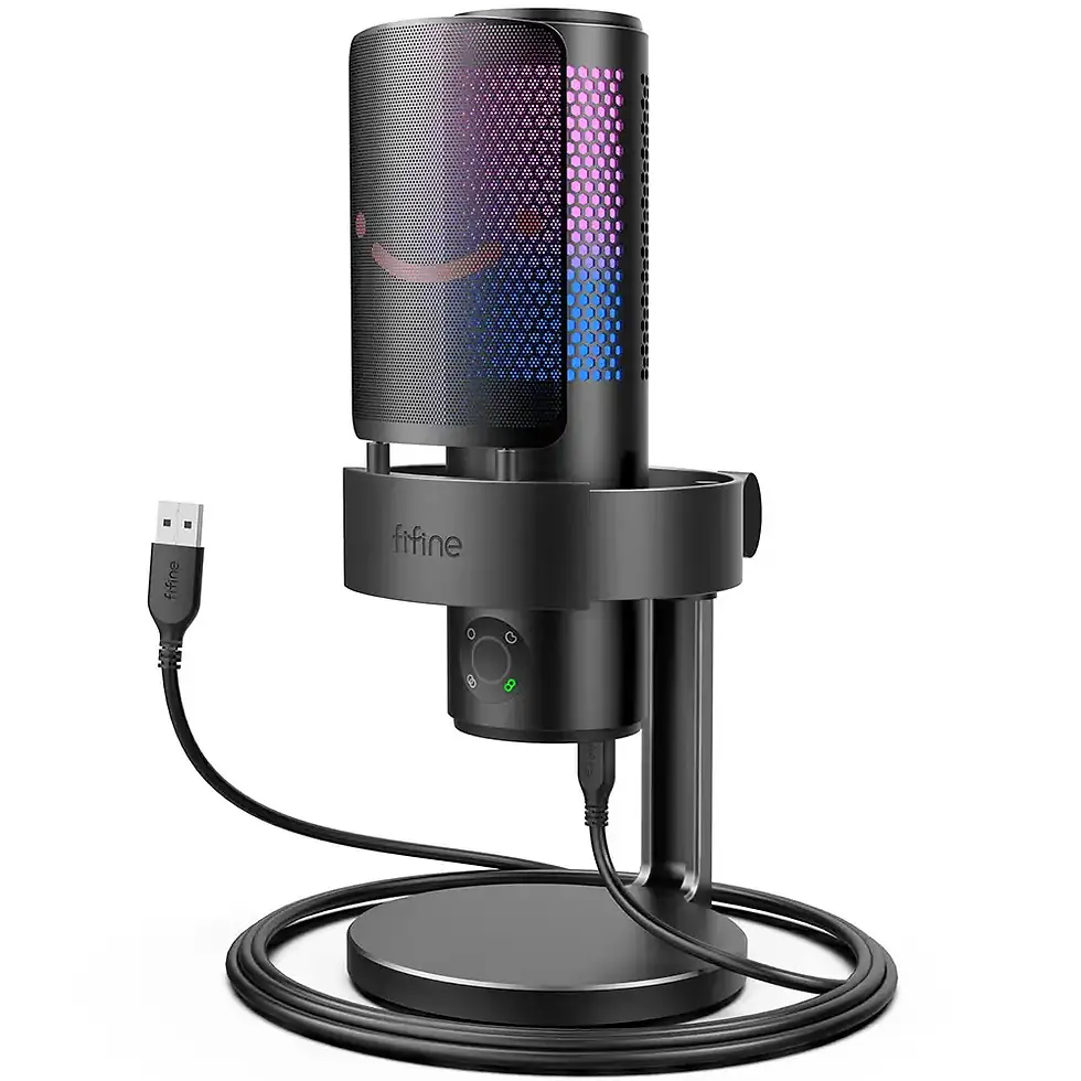 Fifine A9 Condenser RGB USB Microphone with 4 Polar Pattern