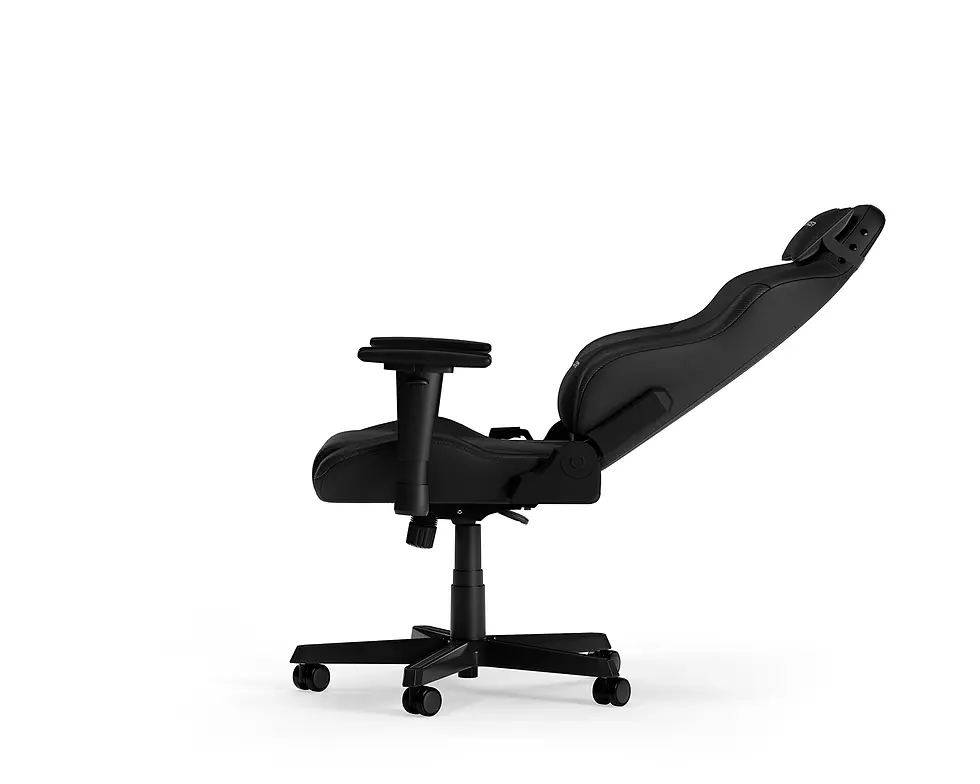 Miniature : DXRacer DRIFTING L black EPU leather gaming chair with lumbar cushion and adjustable armrests
