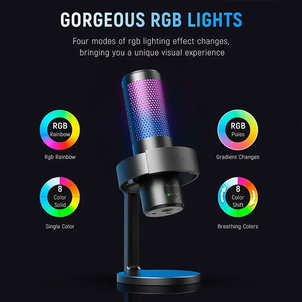 Miniatyrbild: Fifine A9 Condenser RGB USB Microphone with 4 Polar Pattern
