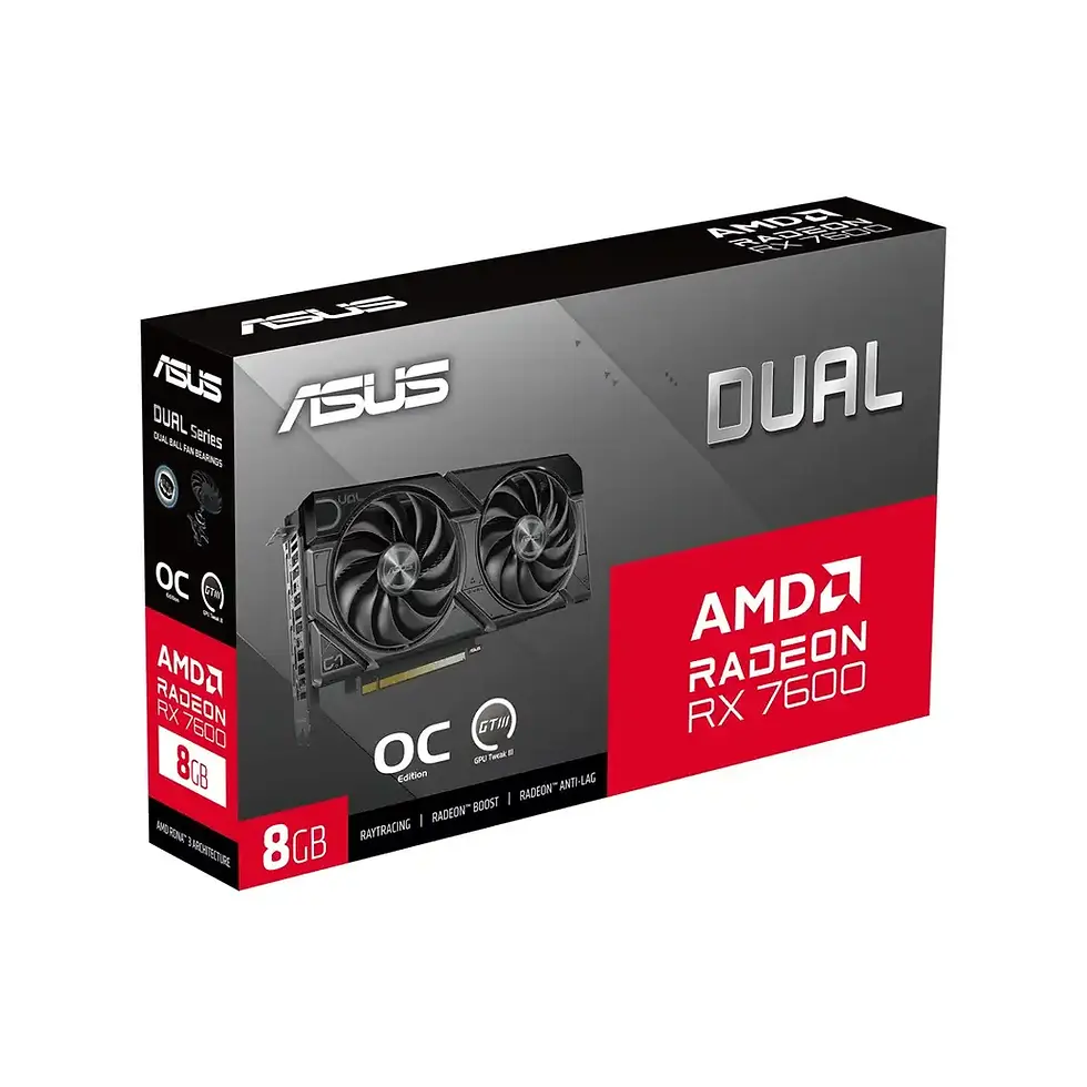 Miniatura: ASUS Dual EVO AMD Radeon RX 7600 8 GB graphics card