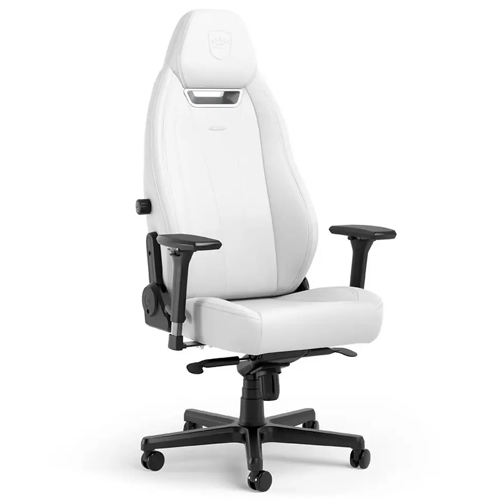 noblechairs LEGEND premium gaming chair with adjustable lumbar support white edition