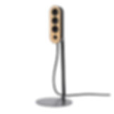 power strip with black stand
