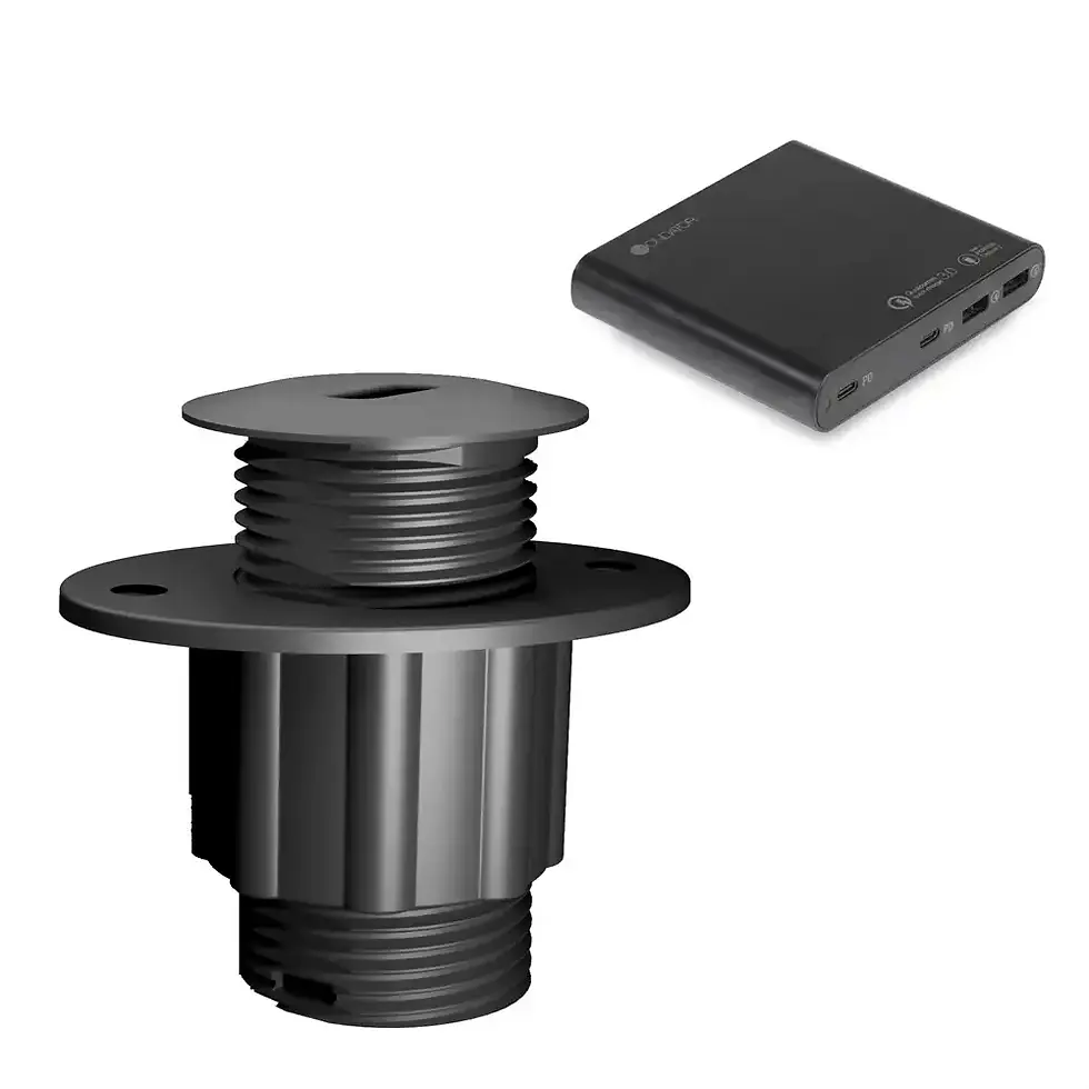 Miniatyrbild: Powerdot Nano 01 USB-C Furniture Power Outlet KIT with power adapter