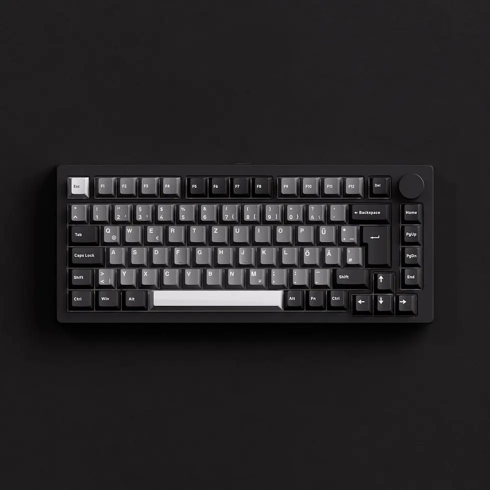 Miniatura: AKKO MonsGeek M1 V5 VIA Gaming Keyboard, 75%, RGB, ISO-DE/UK/Nordic Layout - Black/Silver