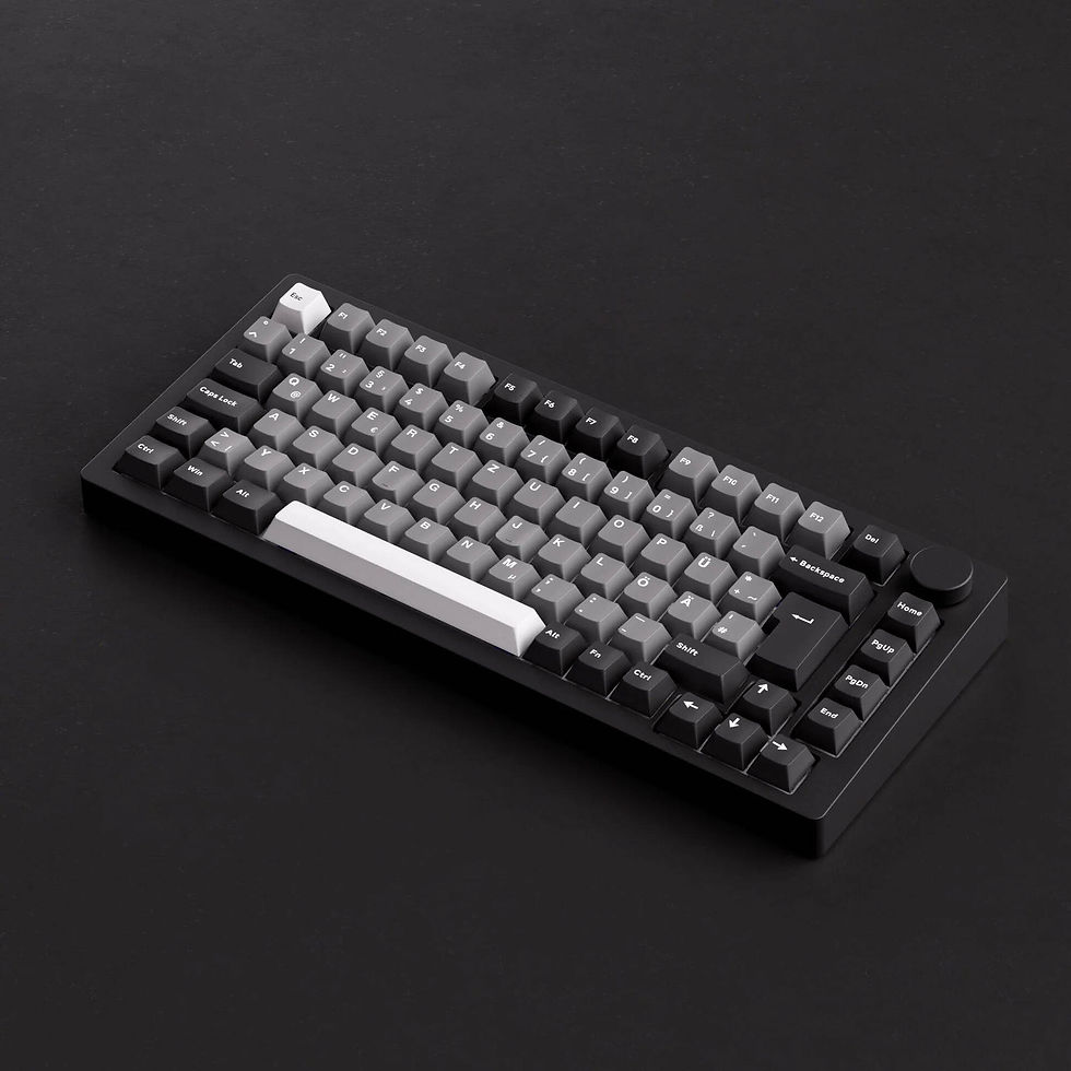 Miniatura: AKKO MonsGeek M1 V5 VIA Gaming Keyboard, 75%, RGB, ISO-DE/UK/Nordic Layout - Black/Silver
