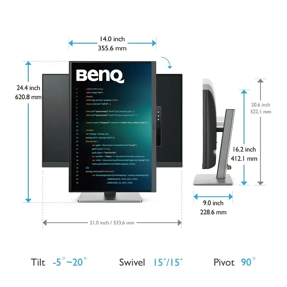 Miniaturbild: BenQ RD240Q WQXGA computer monitor