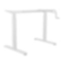 Manual height adjustable desk frame