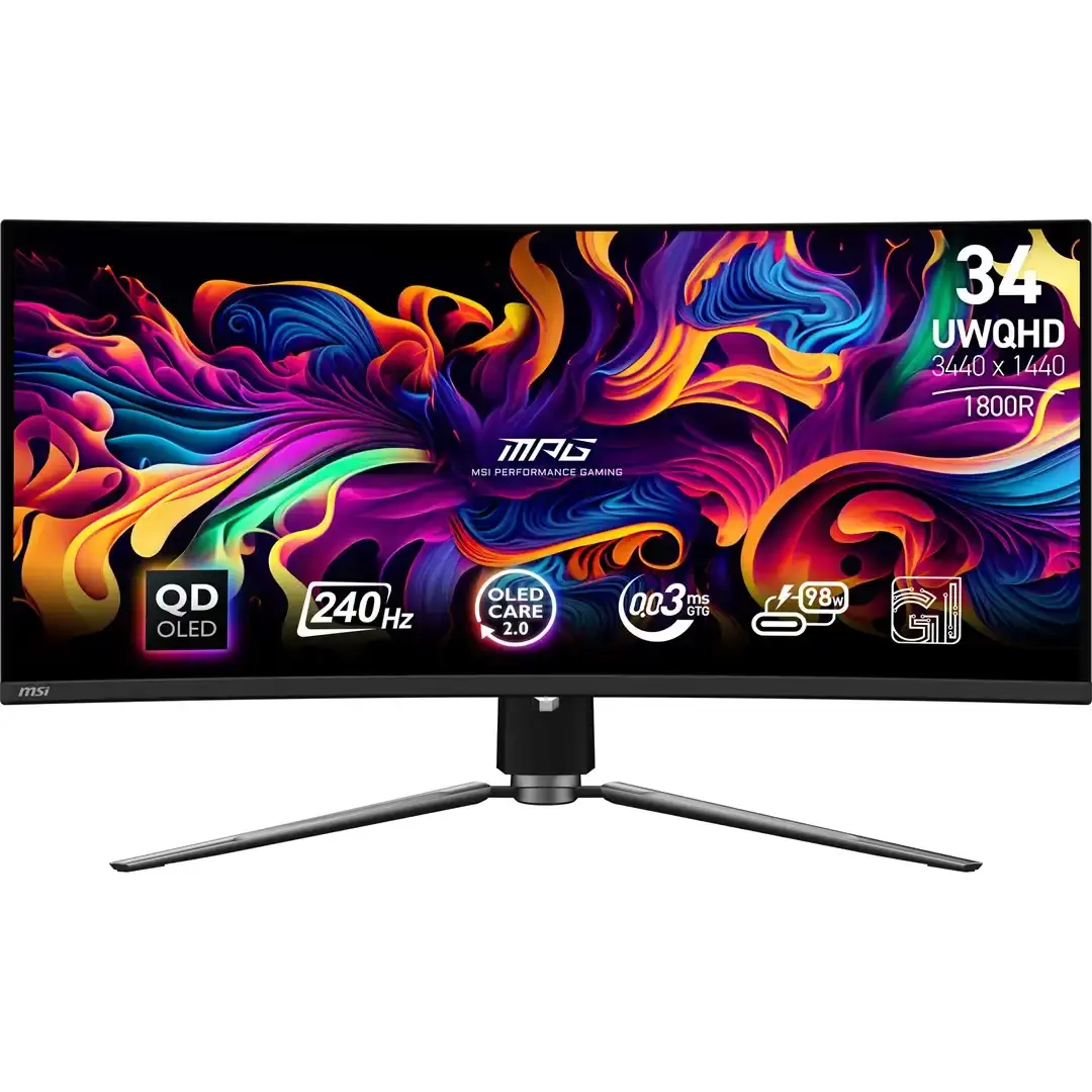 MSI MPG 341CQPX QD-OLED 34” Curved Ultrawide Gaming Monitor