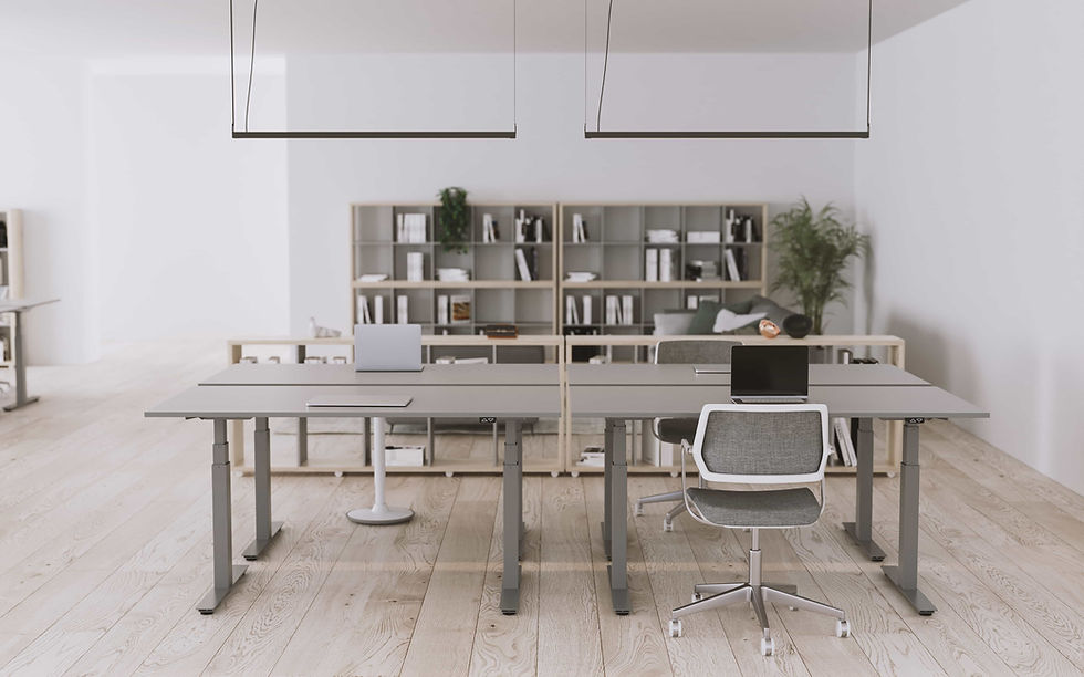 Miniatura: height adjustable standing desk for large table tops