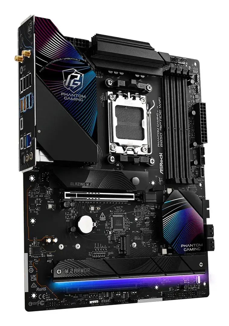 Miniature : Asrock Phantom Gaming B850 Riptide WiFi AMD B850 Socket AM5 ATX motherboard