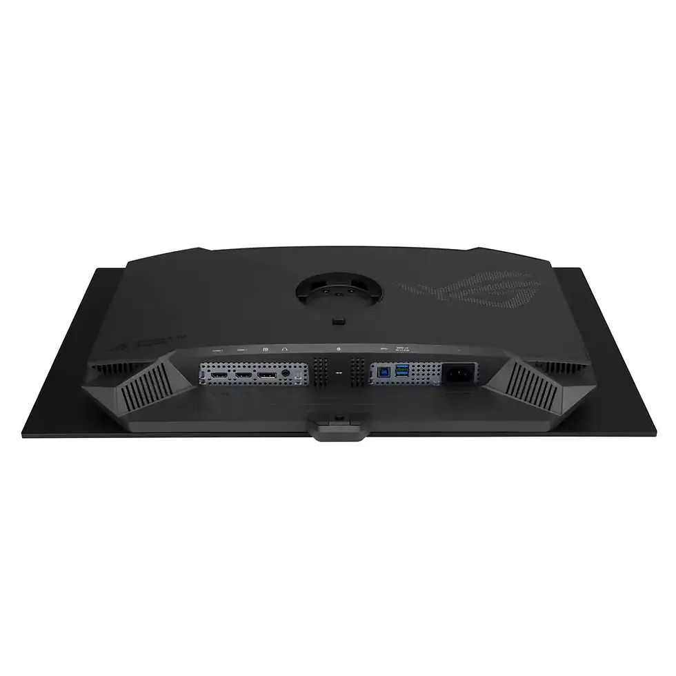 Thumbnail: ASUS ROG Strix OLED XG27AQDMGR 27” WOLED QHD Gaming Monitor back view with ports without stand