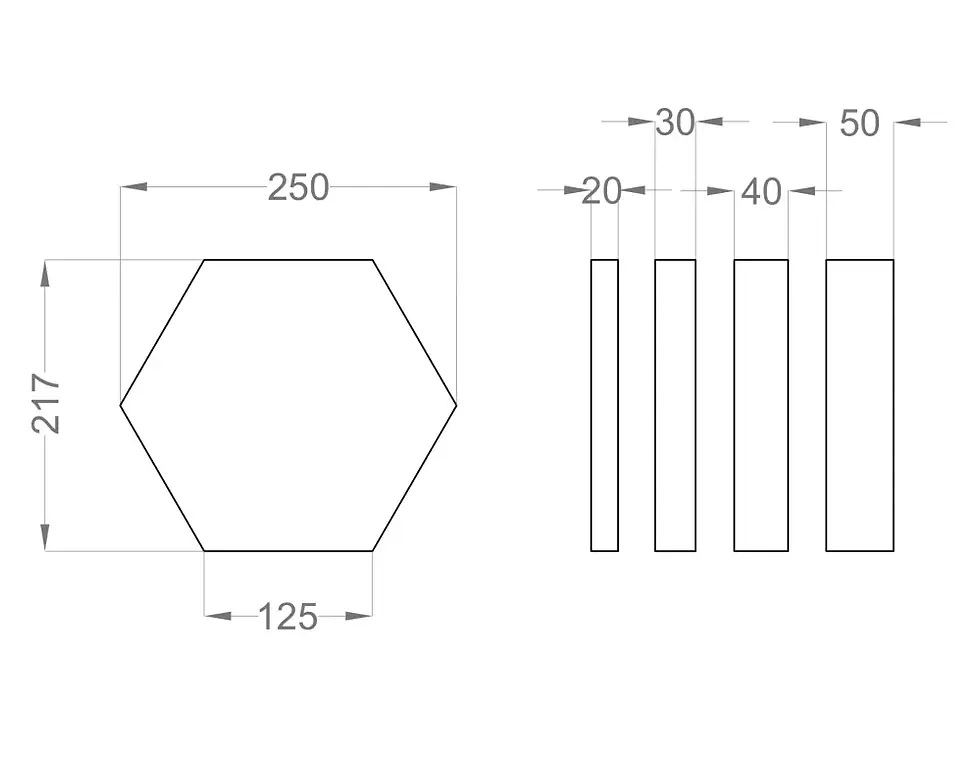 Thumbnail: flat acoustic panel fluffo hexa s