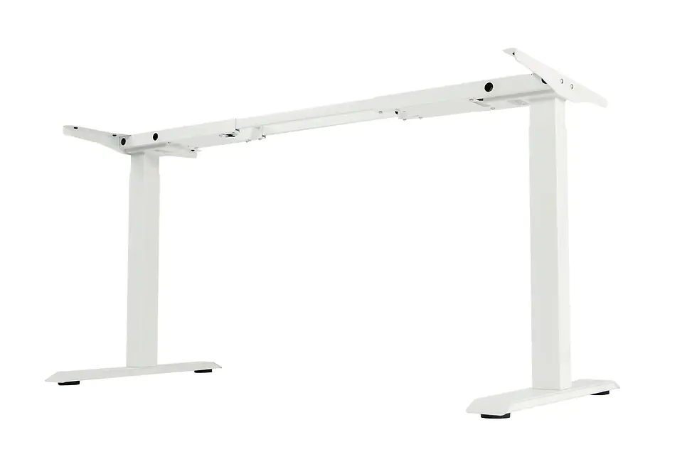 White dual motor Standing Desk Frame Motus with digital memory controller for height adjustable office desks