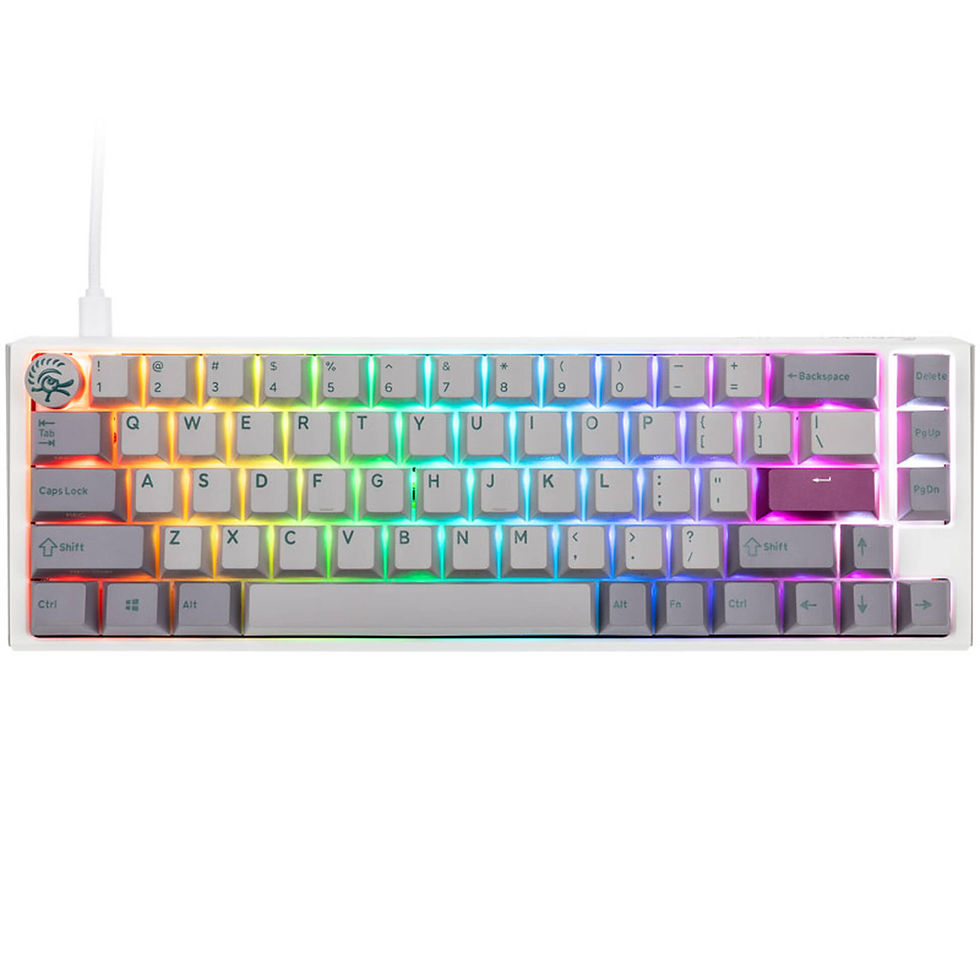 Miniatiūra: Ducky One 3 Mist Grey SF Gaming Keyboard, RGB LED - MX-Silent-Red (US)
