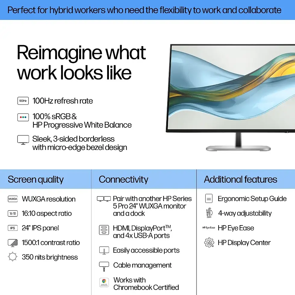 Thumbnail: HP Series 5 Pro 24 inch WUXGA computer monitor 524pn for business