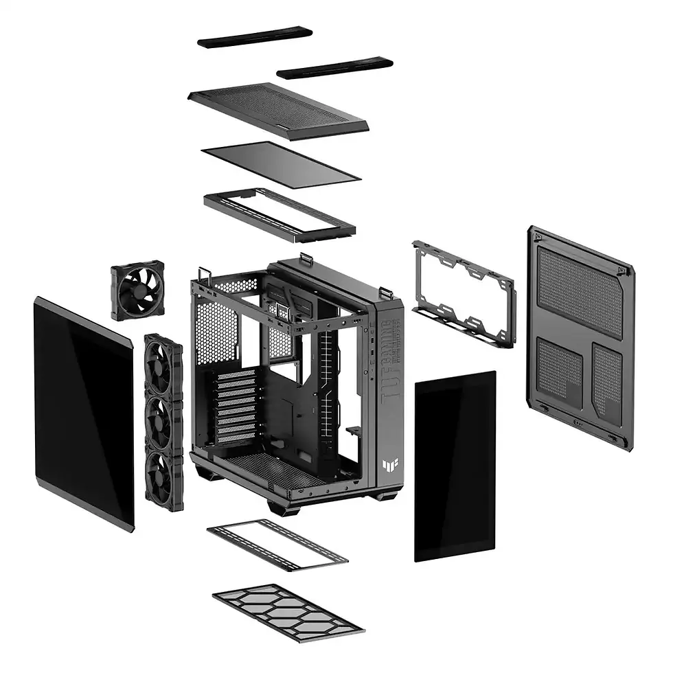 Sīktēls: ASUS TUF GAMING GT502 Horizon TG ARGB Black Midi PC Case