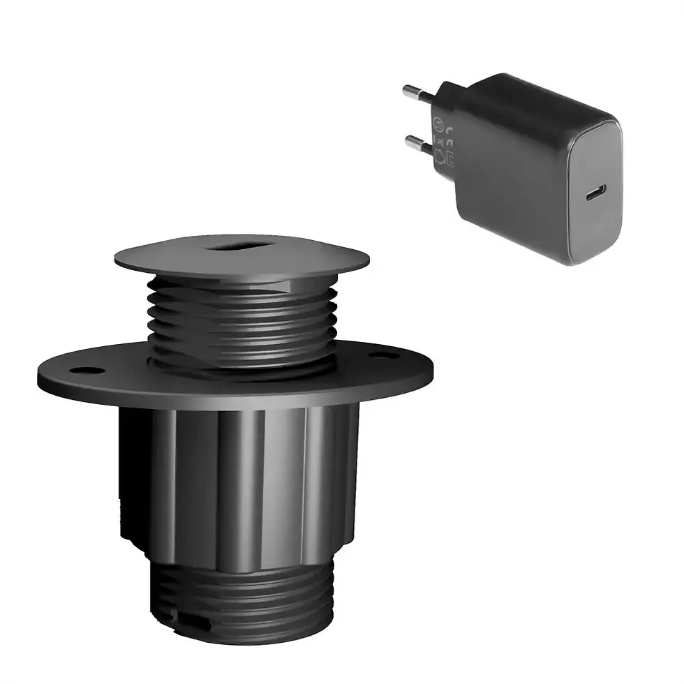 Powerdot Nano 01 USB-C Furniture Power Outlet KIT with power adapter