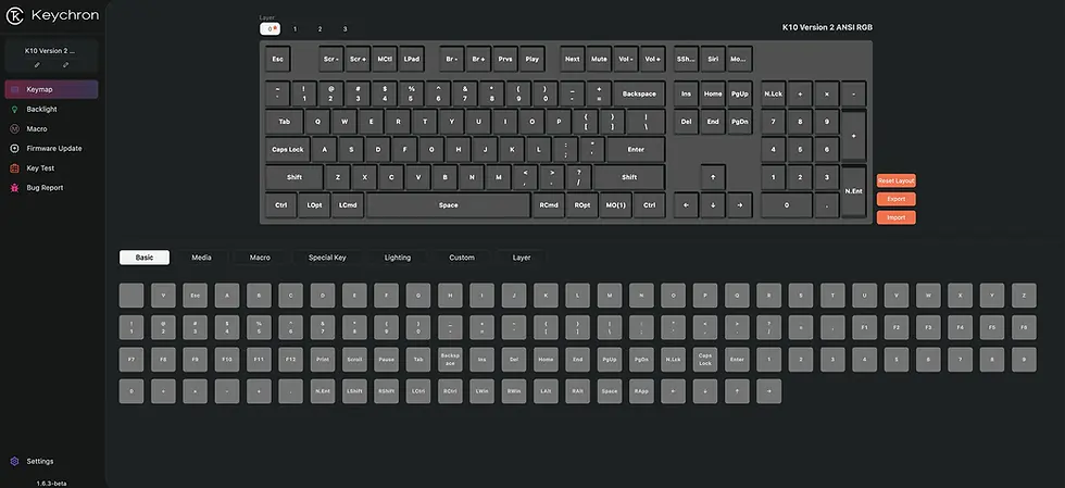 Miniatiūra: Keychron K10 (K10X-J1) QMK Wireless Mechanical Keyboard