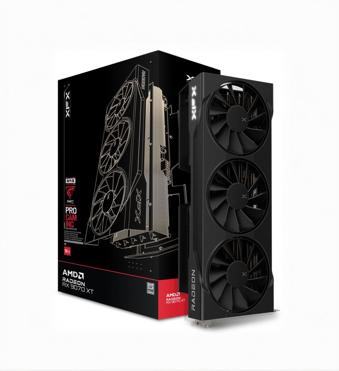 XFX Swift RX 9070XT Triple Fan 16GB graphics card