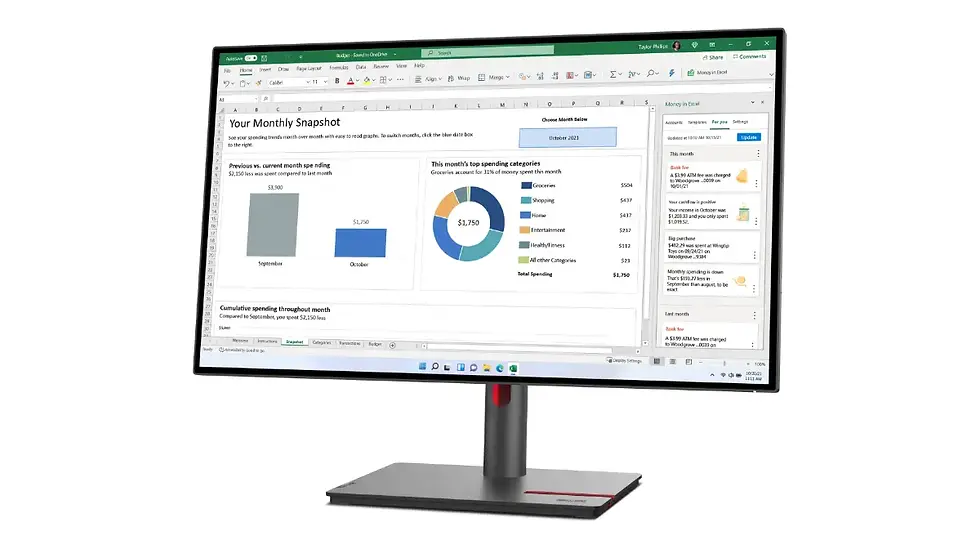 Thumbnail: Lenovo ThinkVision P27h-30 27inch QHD computer monitor for business