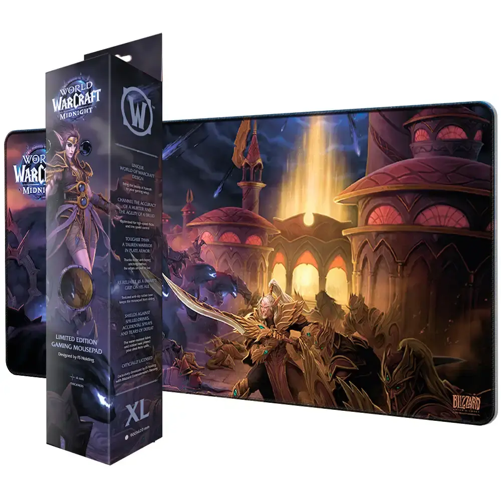 World of Warcraft Midnight Xal’atath XL gaming mousepad 900x420 desk mat