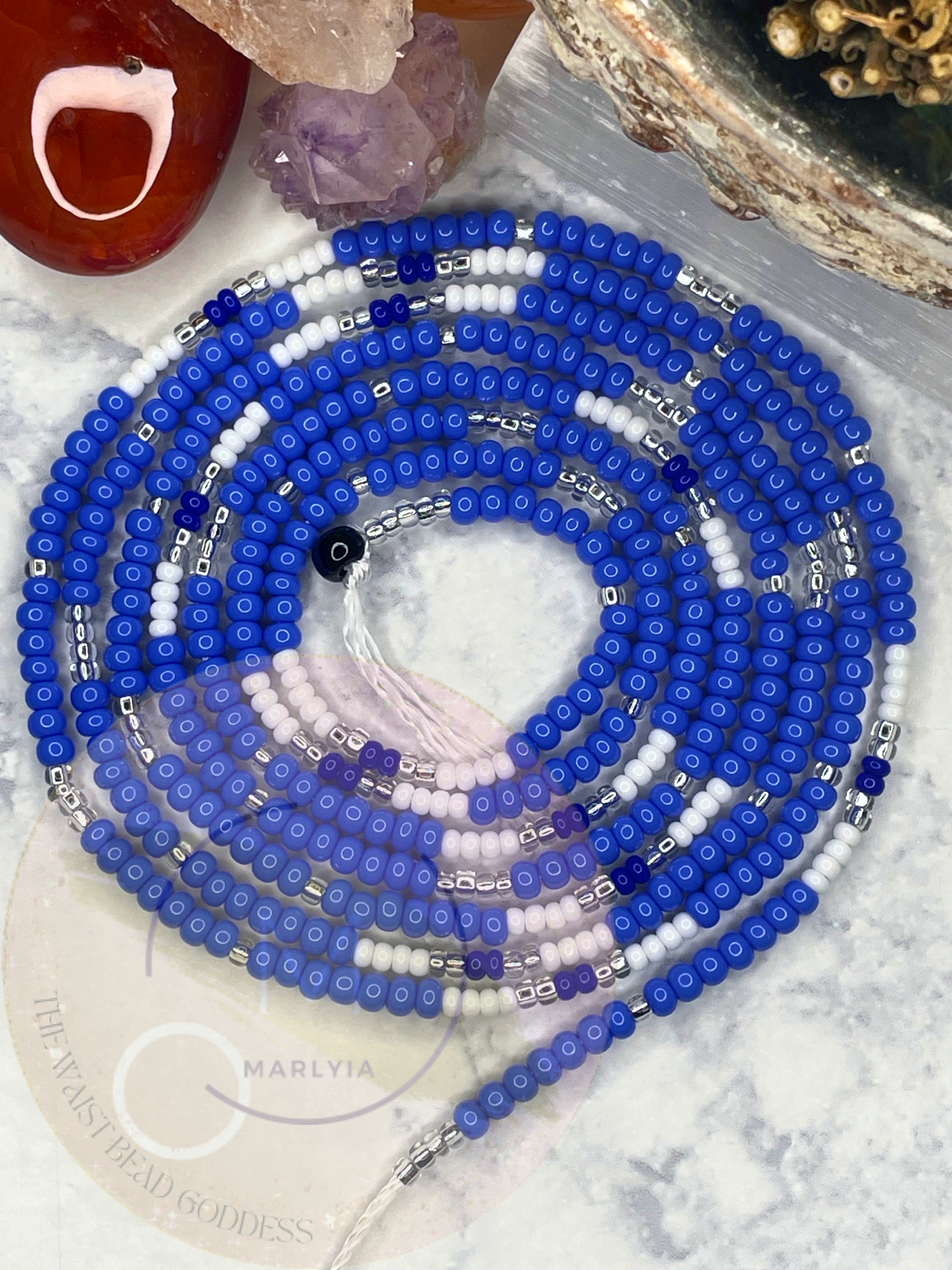 Dark Sky Blue w/White