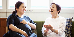 Pregnant Woman with Mother