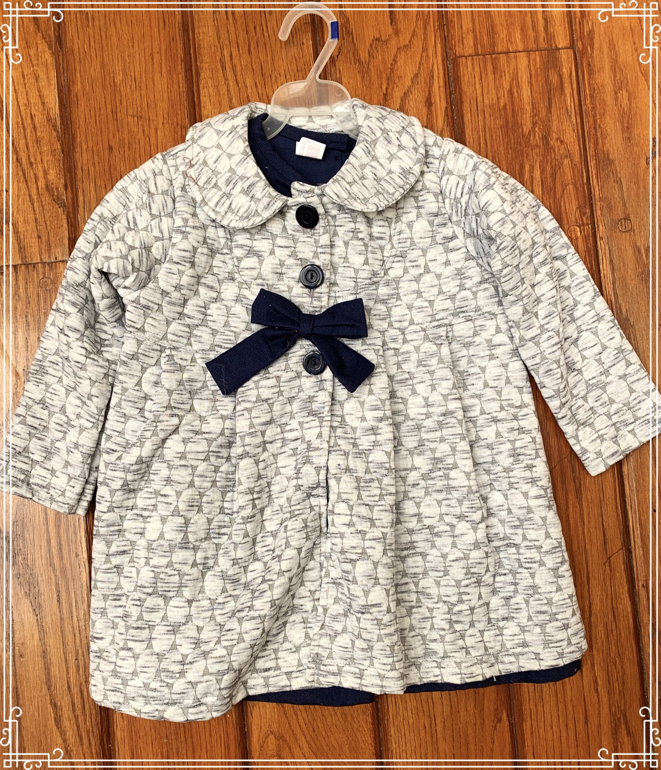 Miniatura: Conjunto vestido pana y abrigo bebe